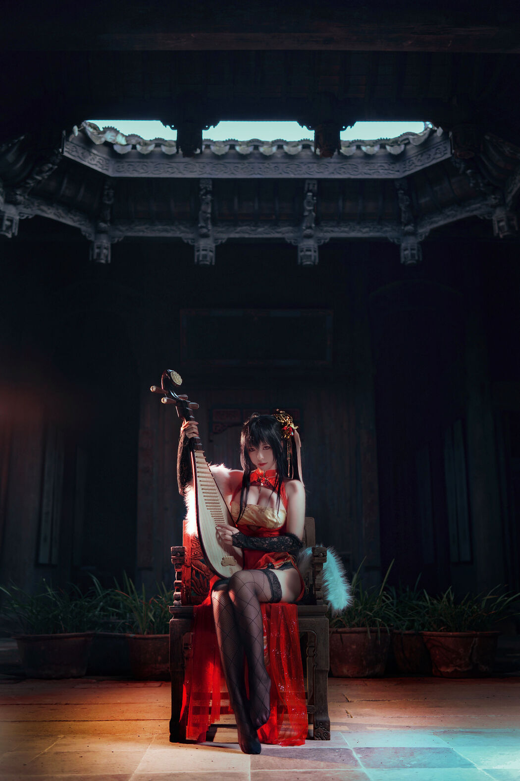 [Net Red COSER Photo] Half and Half Son - Dafeng Cheongsam