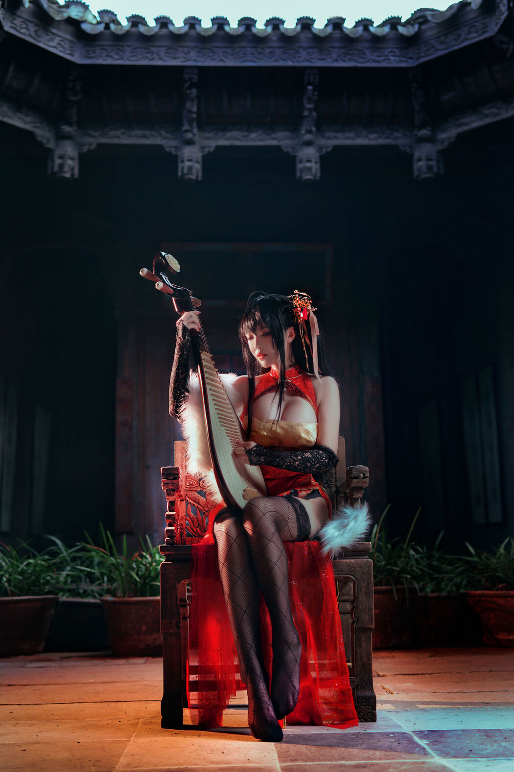 [Net Red COSER Photo] Half and Half Son - Dafeng Cheongsam