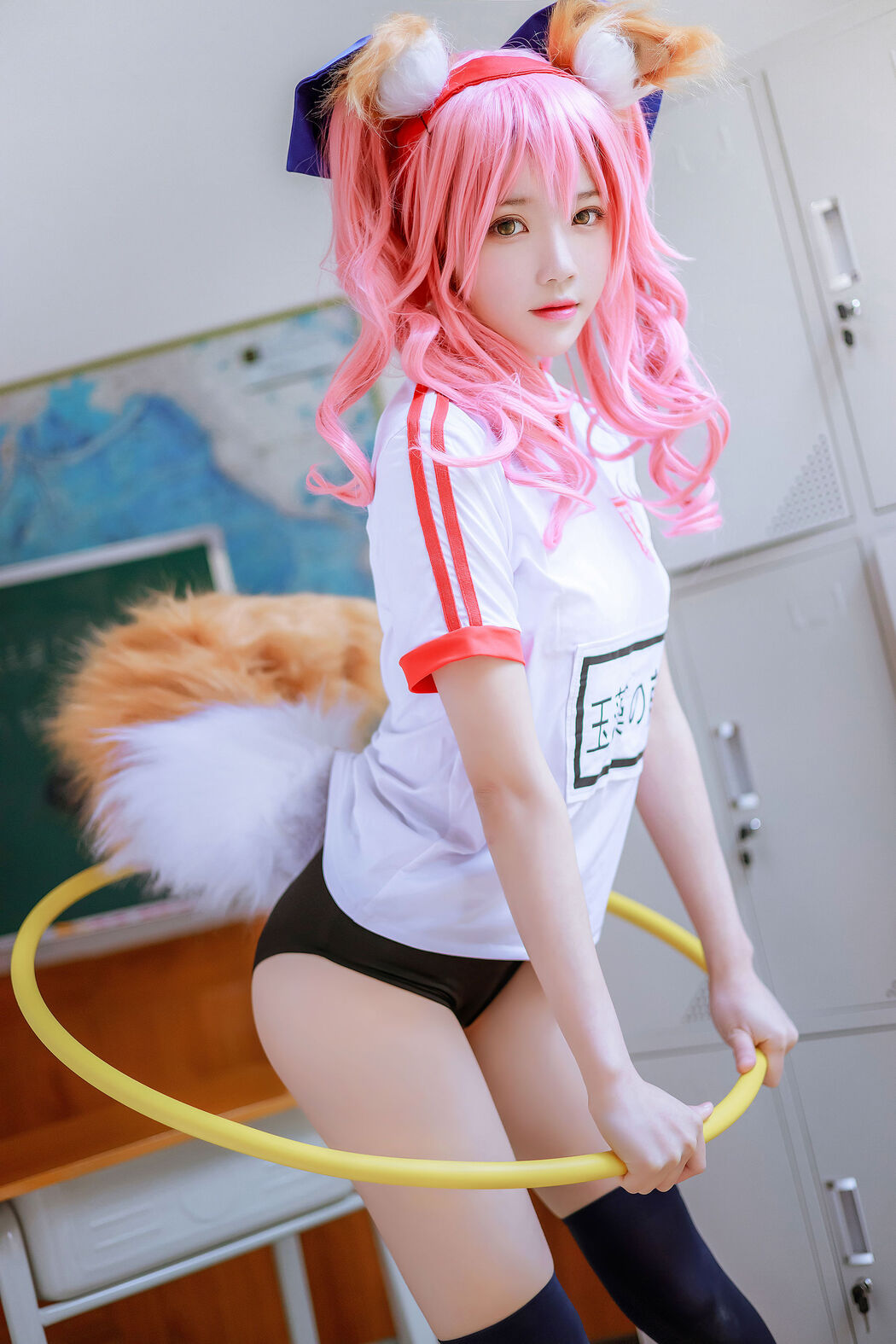 [Net Red COSER Photo] Cherry Peach Meow - Tamamo former gym suit