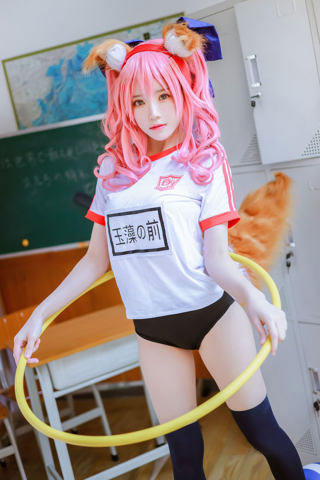 [Net Red COSER Photo] Cherry Peach Meow - Tamamo former gym suit