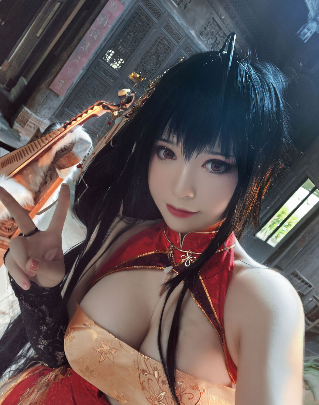 [Net Red COSER Photo] Half and Half Son - Dafeng Cheongsam