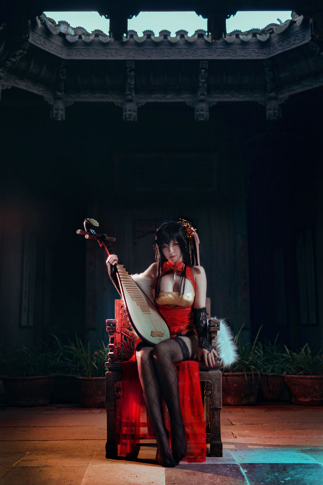 [Net Red COSER Photo] Half and Half Son - Dafeng Cheongsam