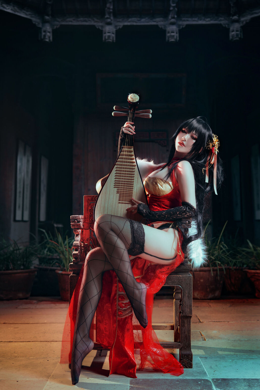 [Net Red COSER Photo] Half and Half Son - Dafeng Cheongsam