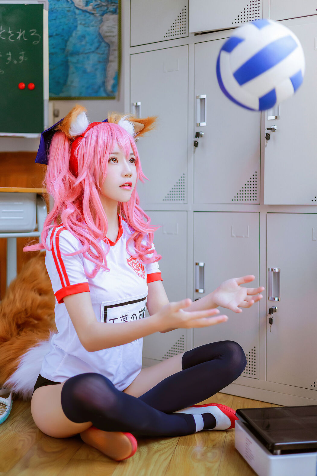 [Net Red COSER Photo] Cherry Peach Meow - Tamamo former gym suit