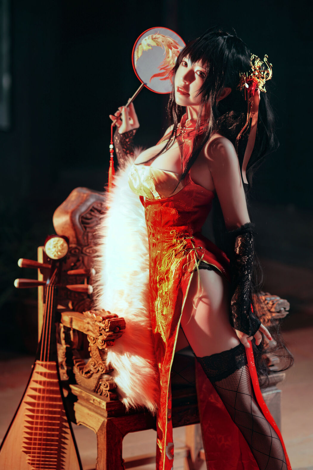[Net Red COSER Photo] Half and Half Son - Dafeng Cheongsam