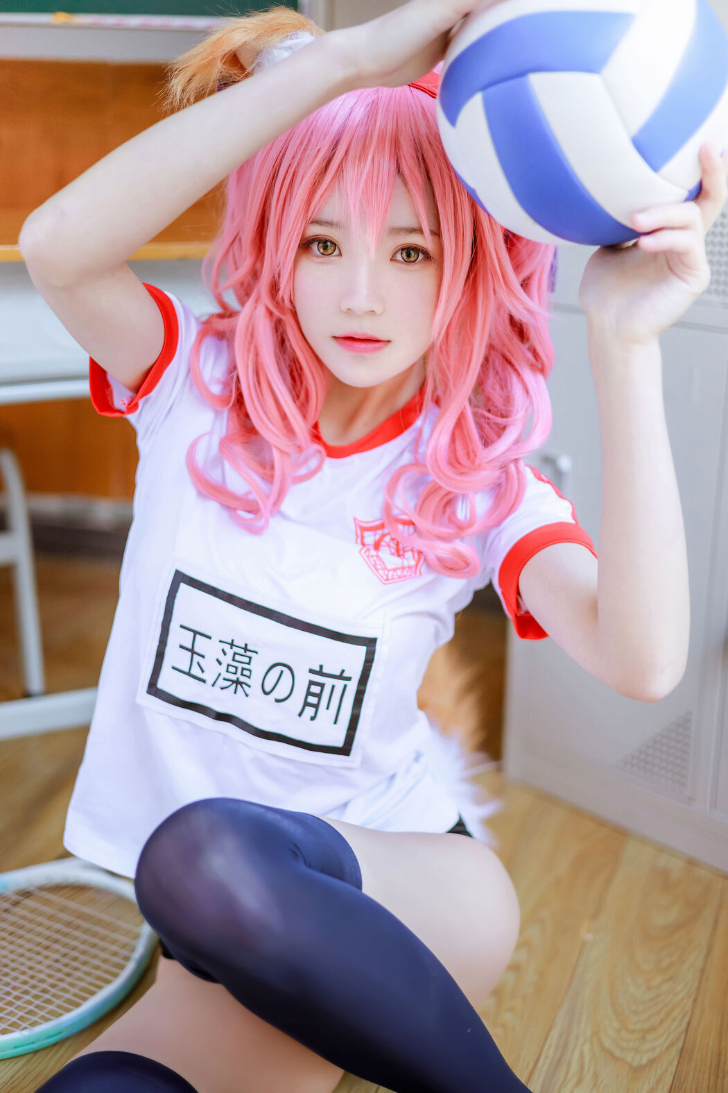 [Net Red COSER Photo] Cherry Peach Meow - Tamamo former gym suit Cover Photo