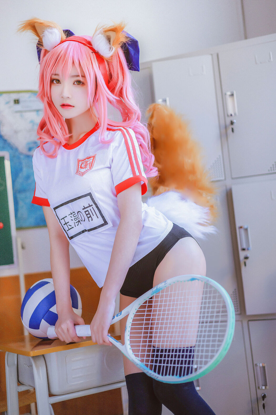 [Net Red COSER Photo] Cherry Peach Meow - Tamamo former gym suit