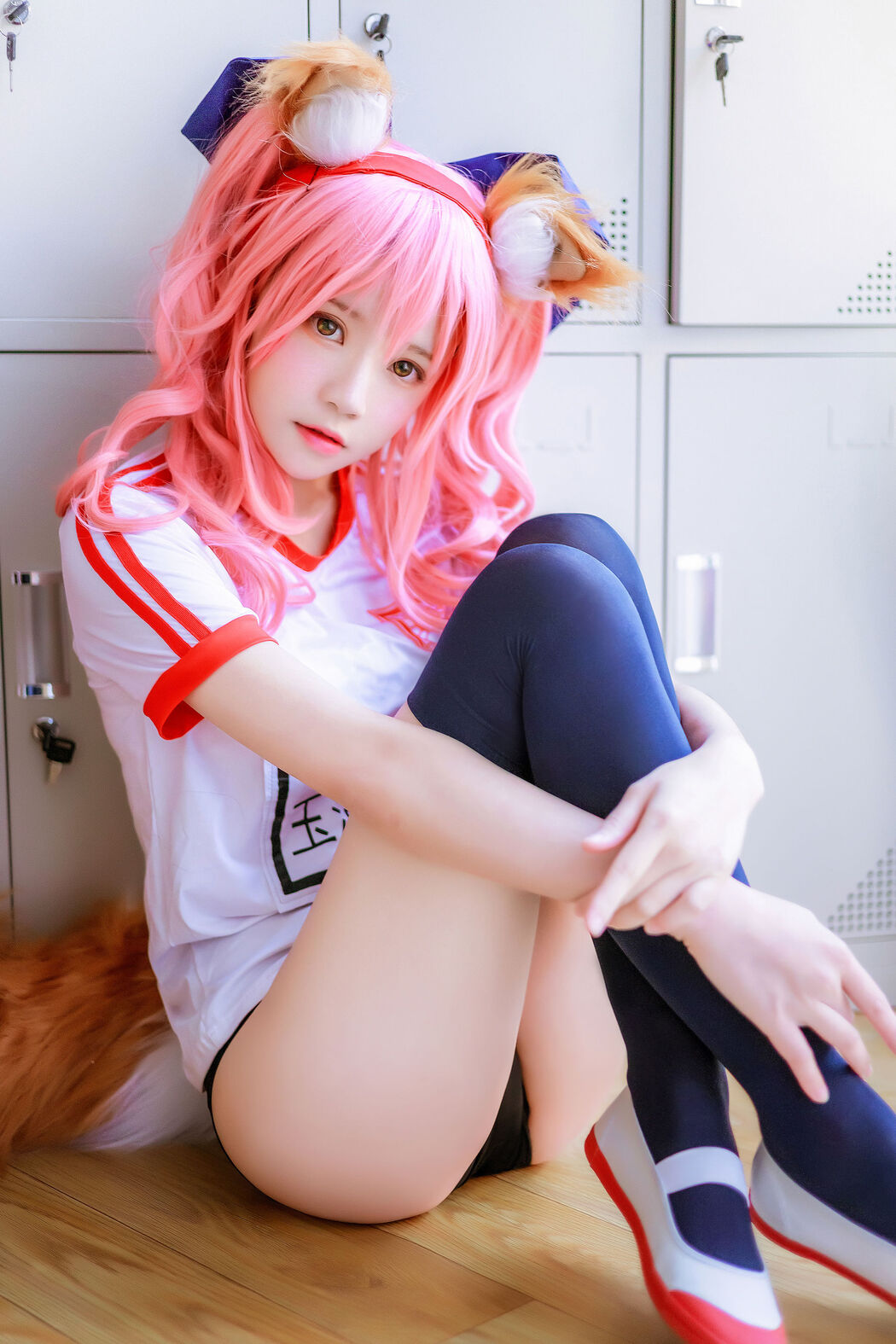 [Net Red COSER Photo] Cherry Peach Meow - Tamamo former gym suit