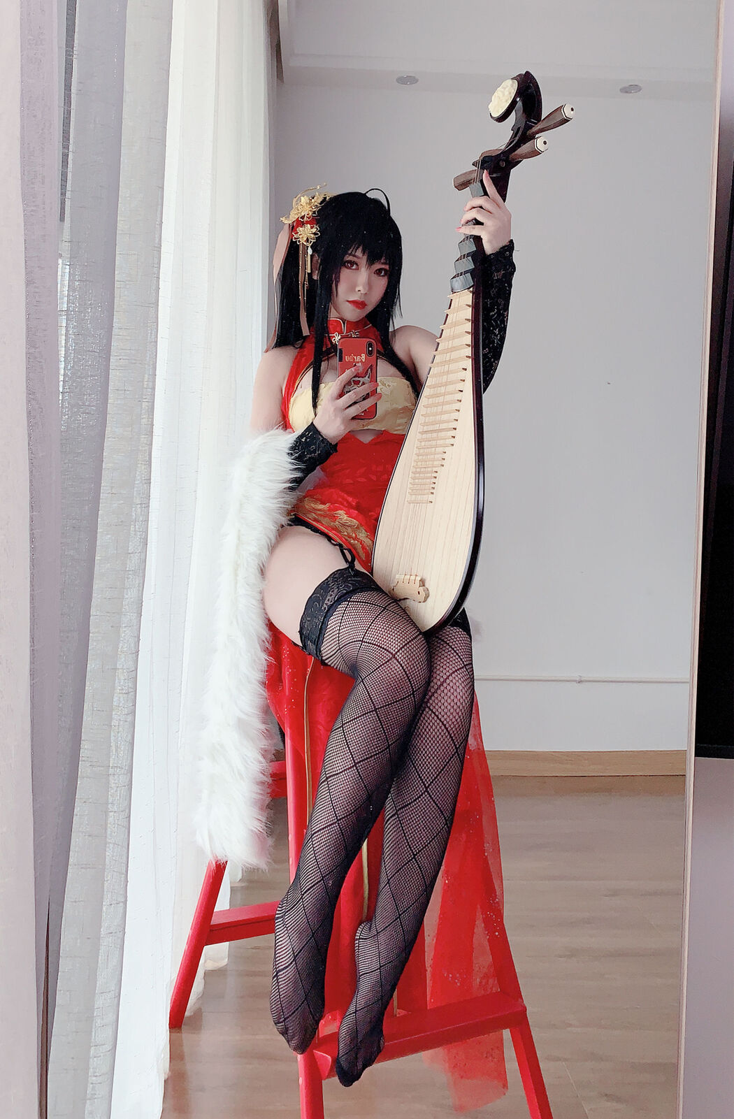 [Net Red COSER Photo] Half and Half Son - Dafeng Cheongsam