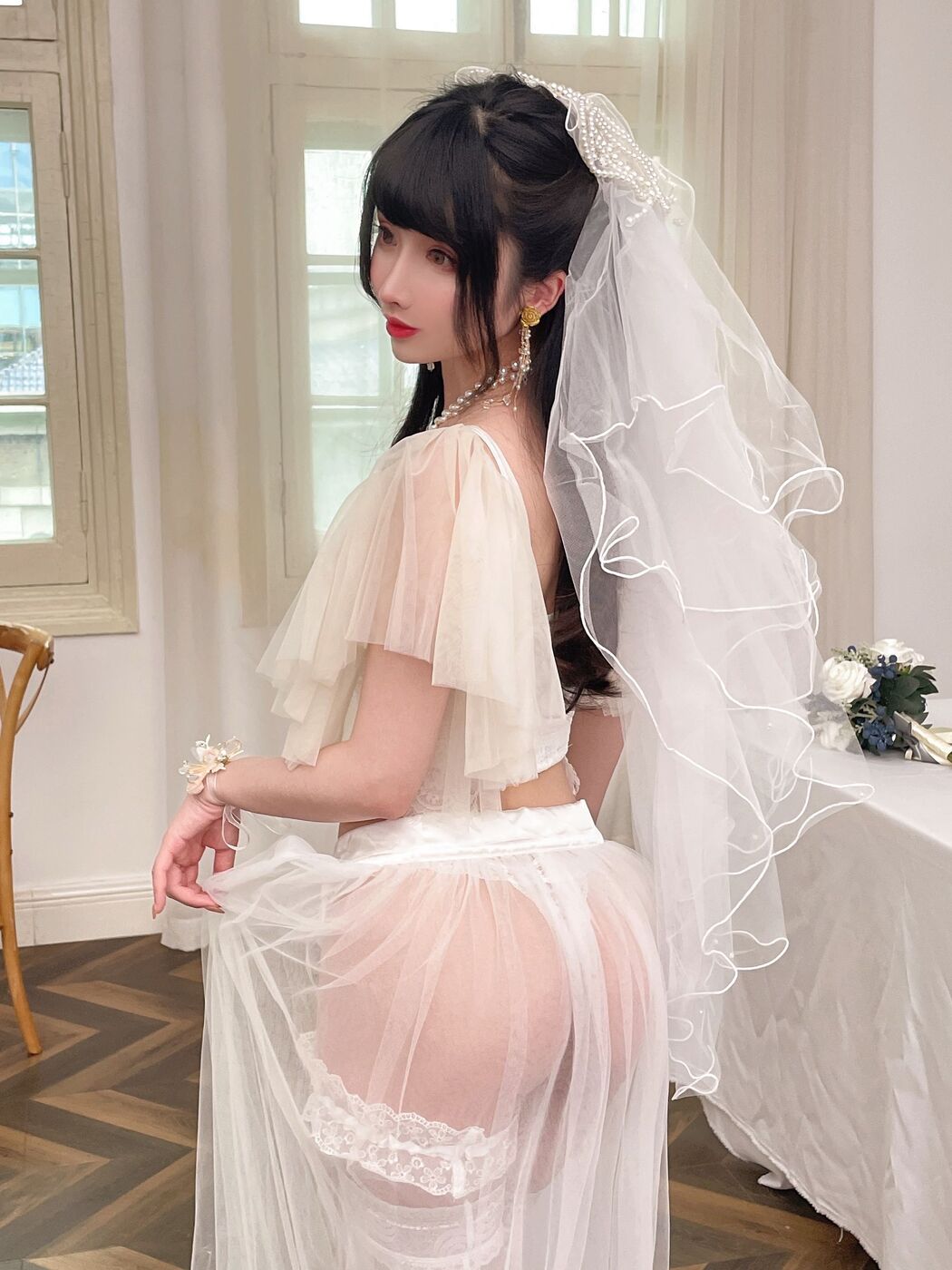 [Net Red COSER Photo] COS Welfare rioko Ryoko - Transparent Wedding Dress