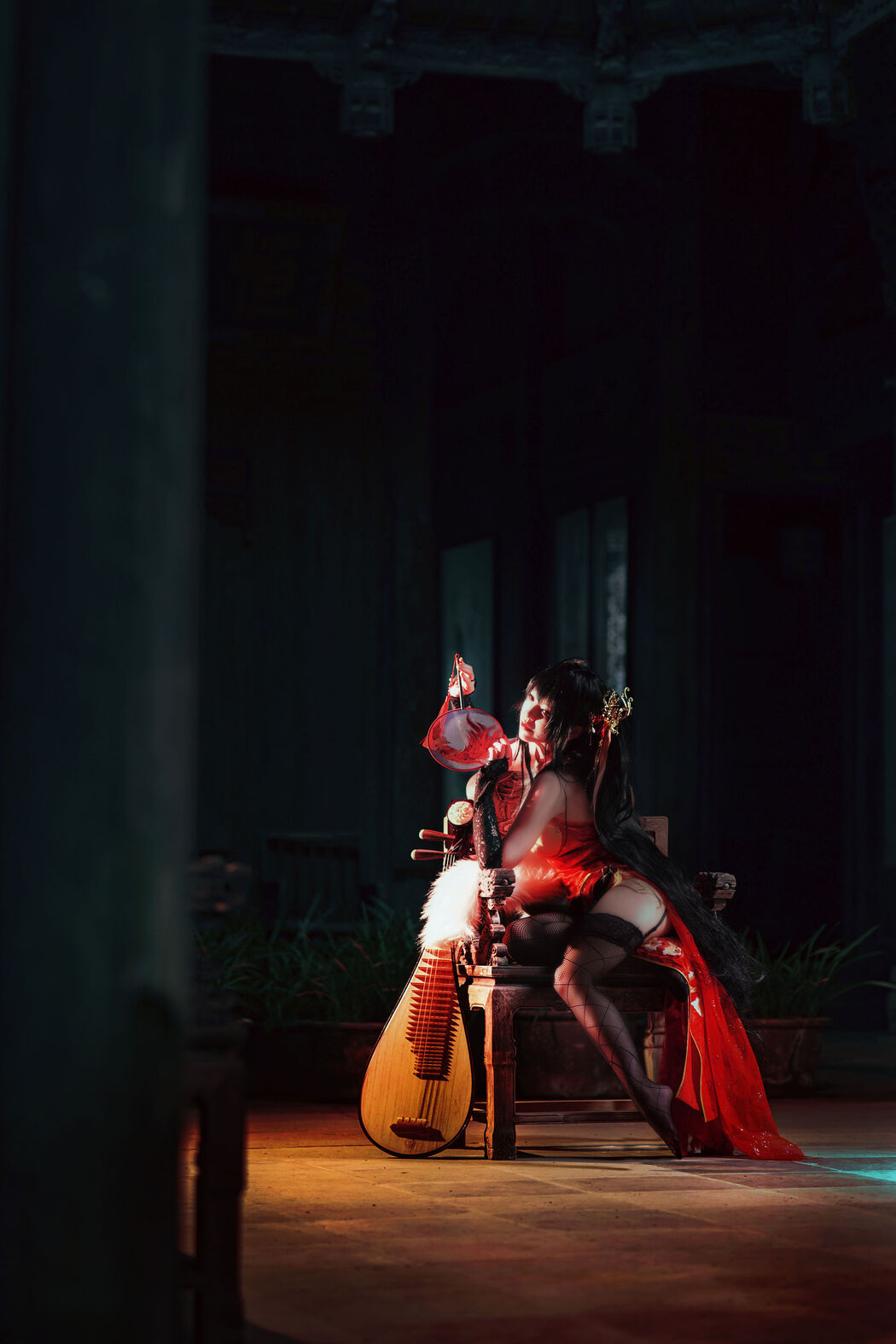 [Net Red COSER Photo] Half and Half Son - Dafeng Cheongsam