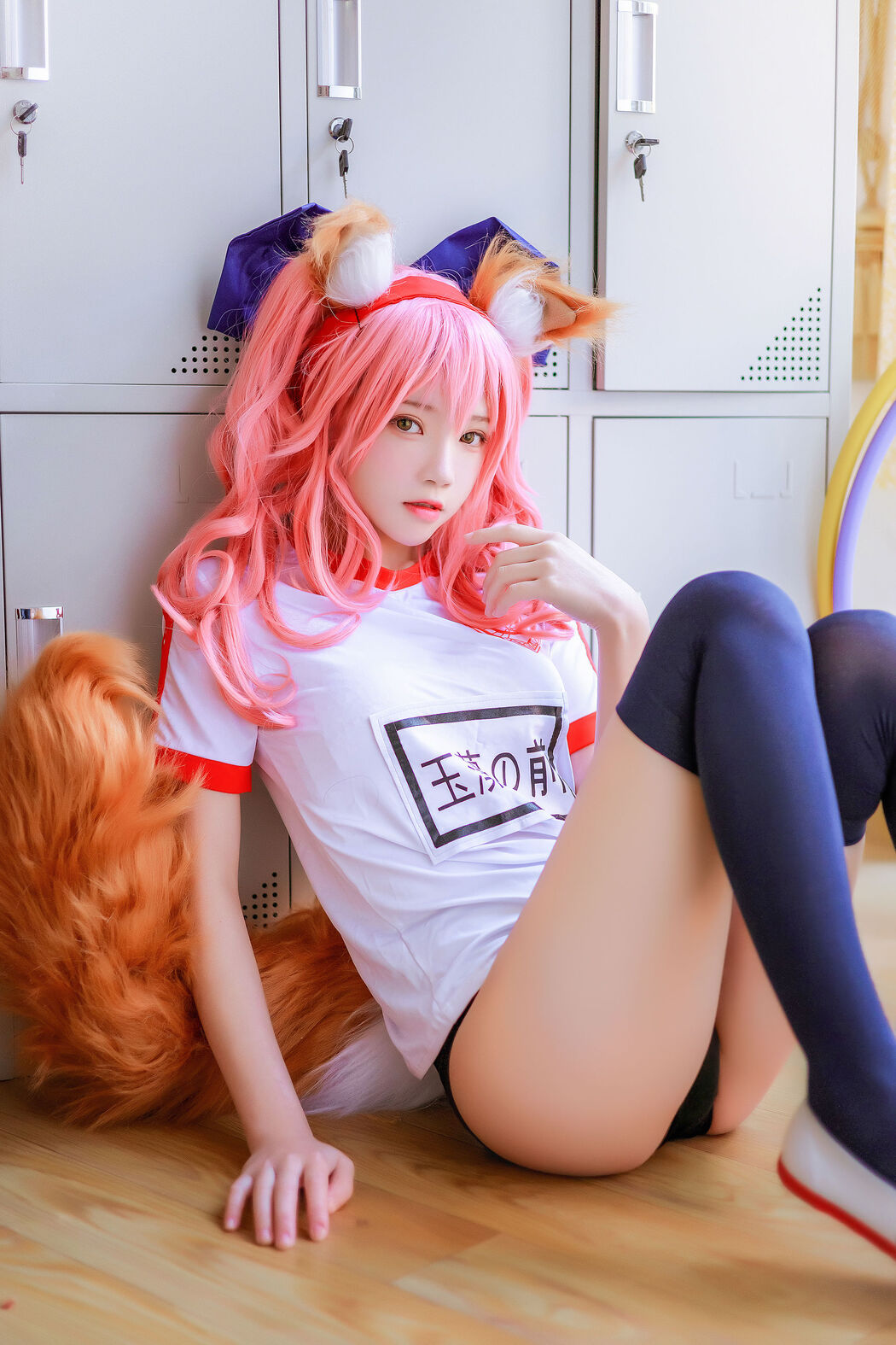 [Net Red COSER Photo] Cherry Peach Meow - Tamamo former gym suit