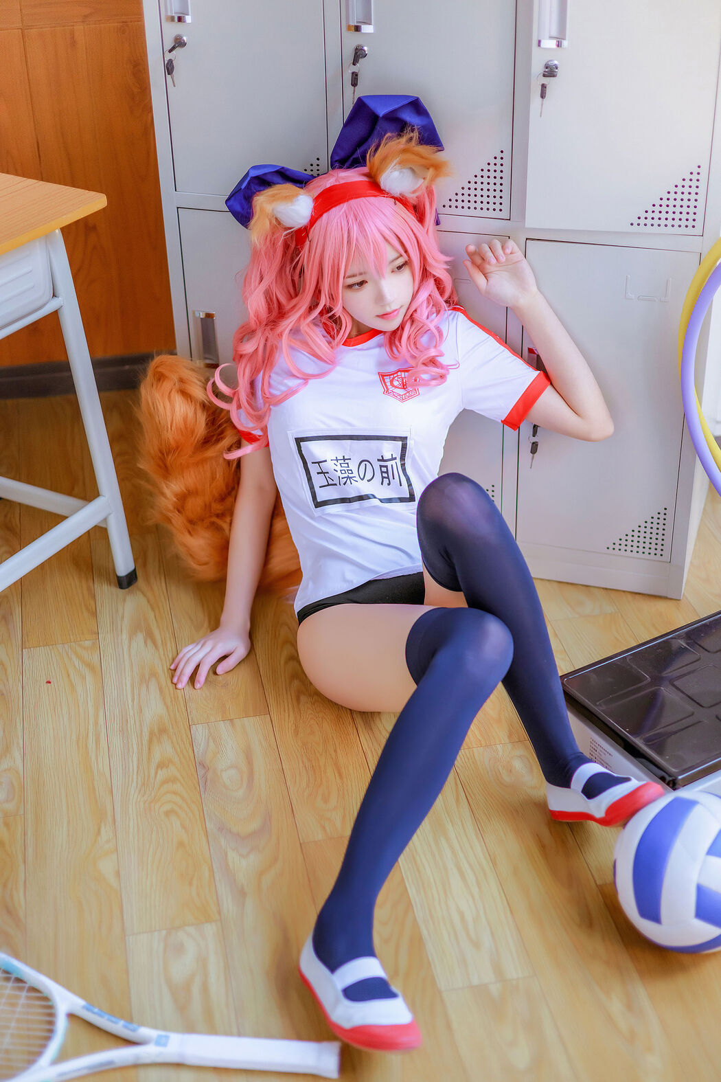 [Net Red COSER Photo] Cherry Peach Meow - Tamamo former gym suit