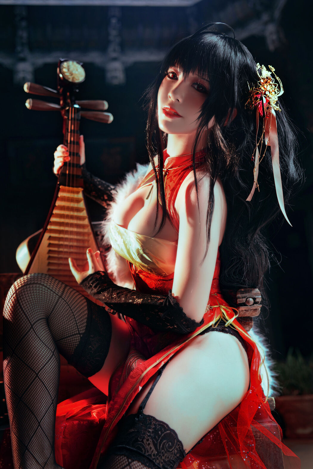 [Net Red COSER Photo] Half and Half Son - Dafeng Cheongsam