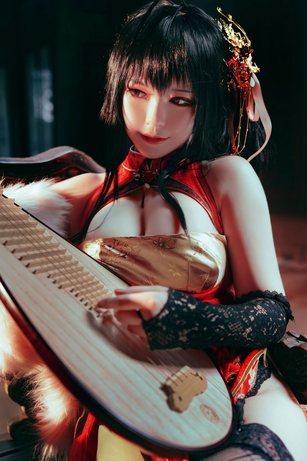 [Net Red COSER Photo] Half and Half Son - Dafeng Cheongsam