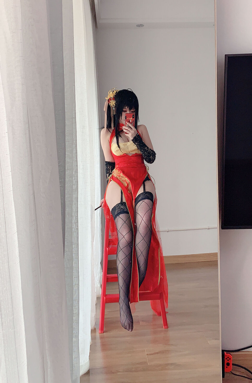 [Net Red COSER Photo] Half and Half Son - Dafeng Cheongsam