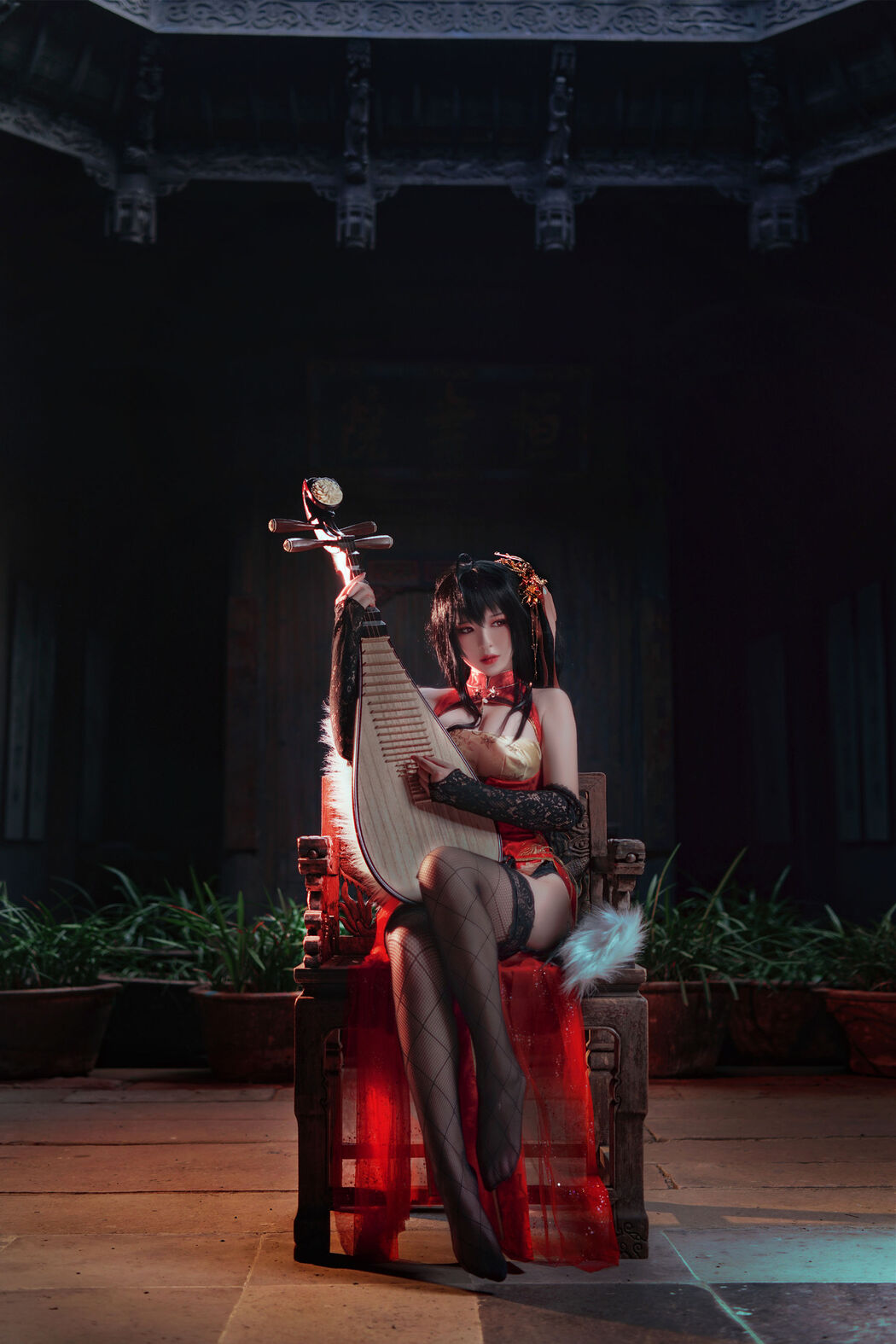 [Net Red COSER Photo] Half and Half Son - Dafeng Cheongsam