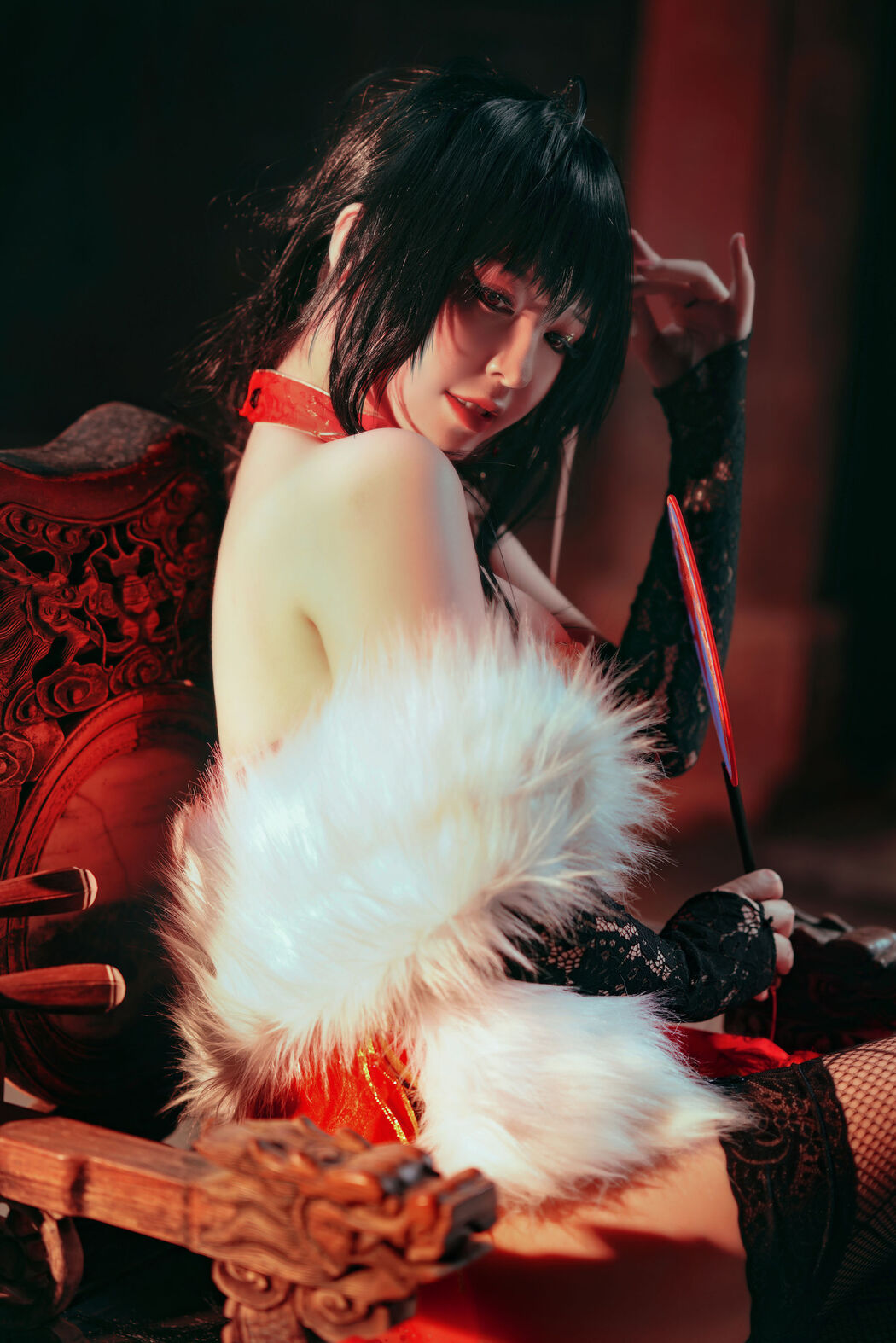 [Net Red COSER Photo] Half and Half Son - Dafeng Cheongsam
