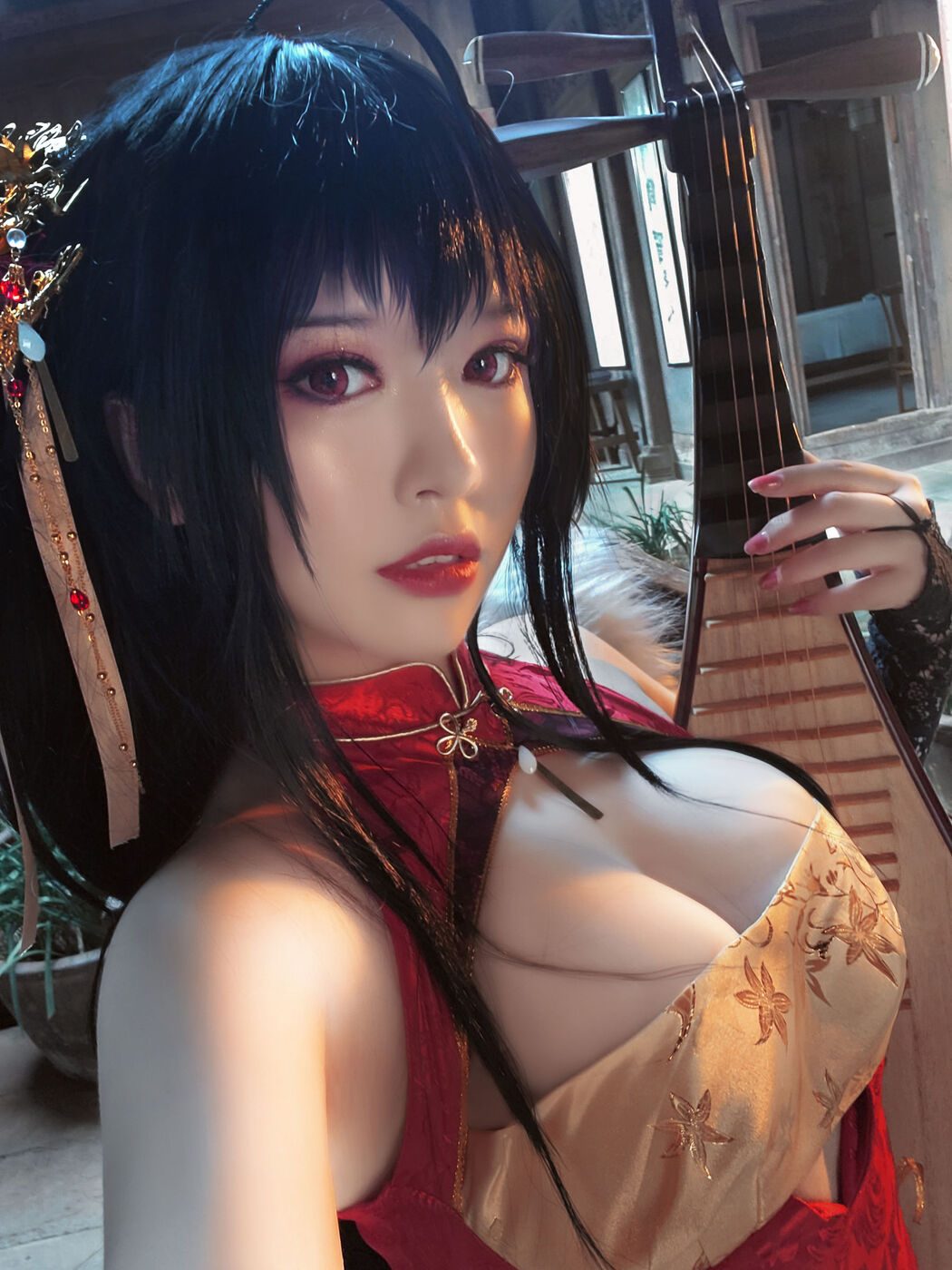 [Net Red COSER Photo] Half and Half Son - Dafeng Cheongsam