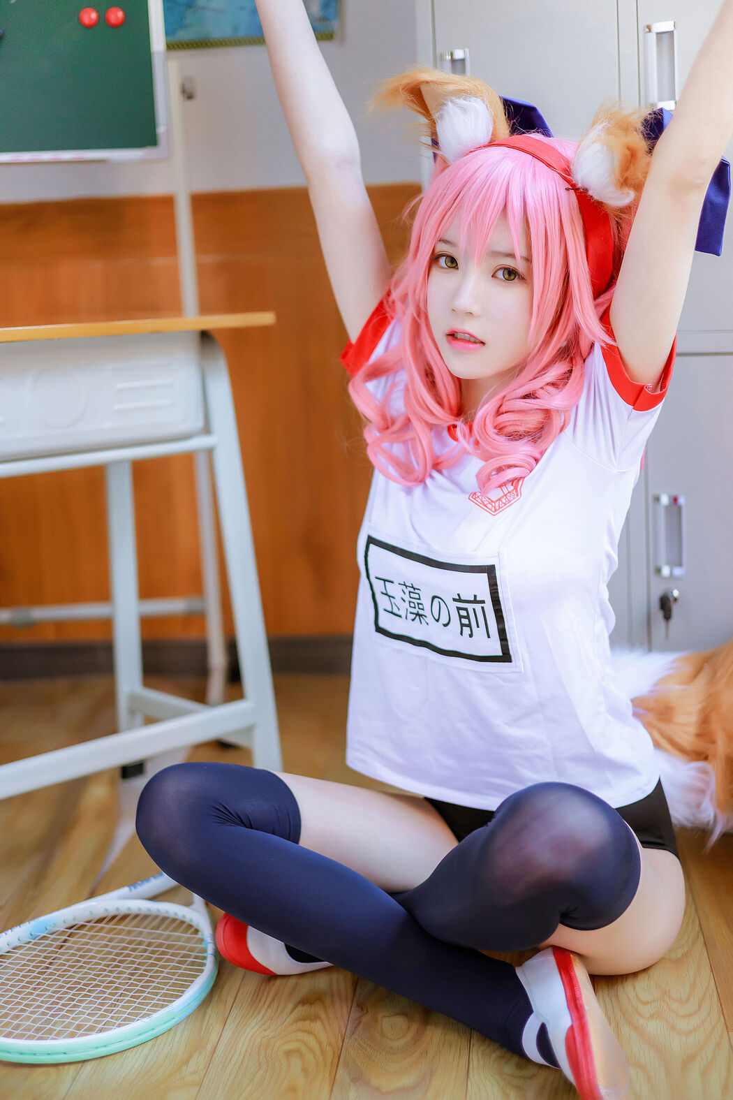 [Net Red COSER Photo] Cherry Peach Meow - Tamamo former gym suit