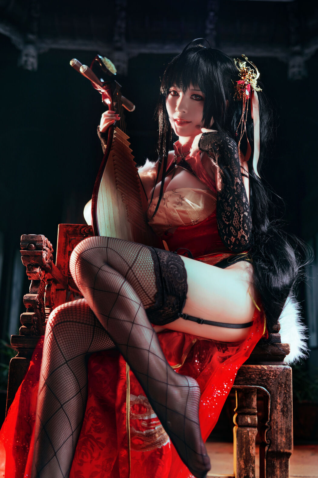 [Net Red COSER Photo] Half and Half Son - Dafeng Cheongsam Cover Photo