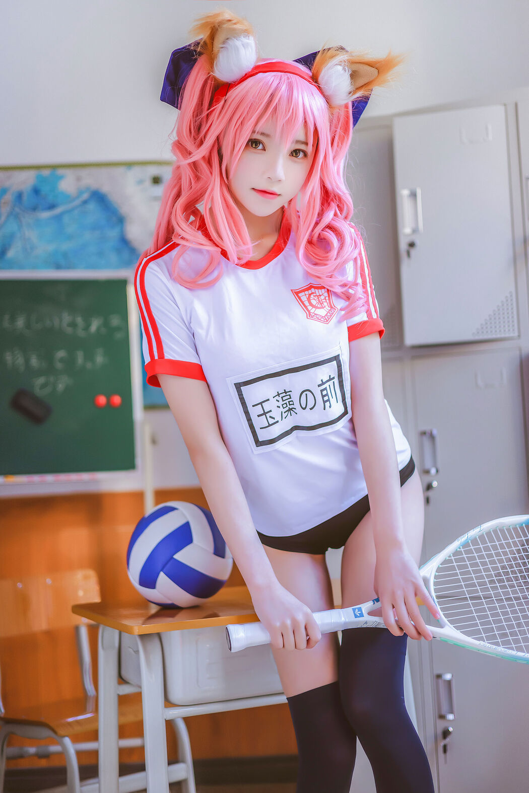 [Net Red COSER Photo] Cherry Peach Meow - Tamamo former gym suit