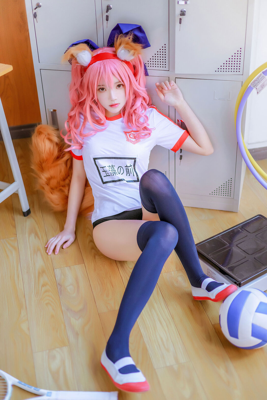 [Net Red COSER Photo] Cherry Peach Meow - Tamamo former gym suit