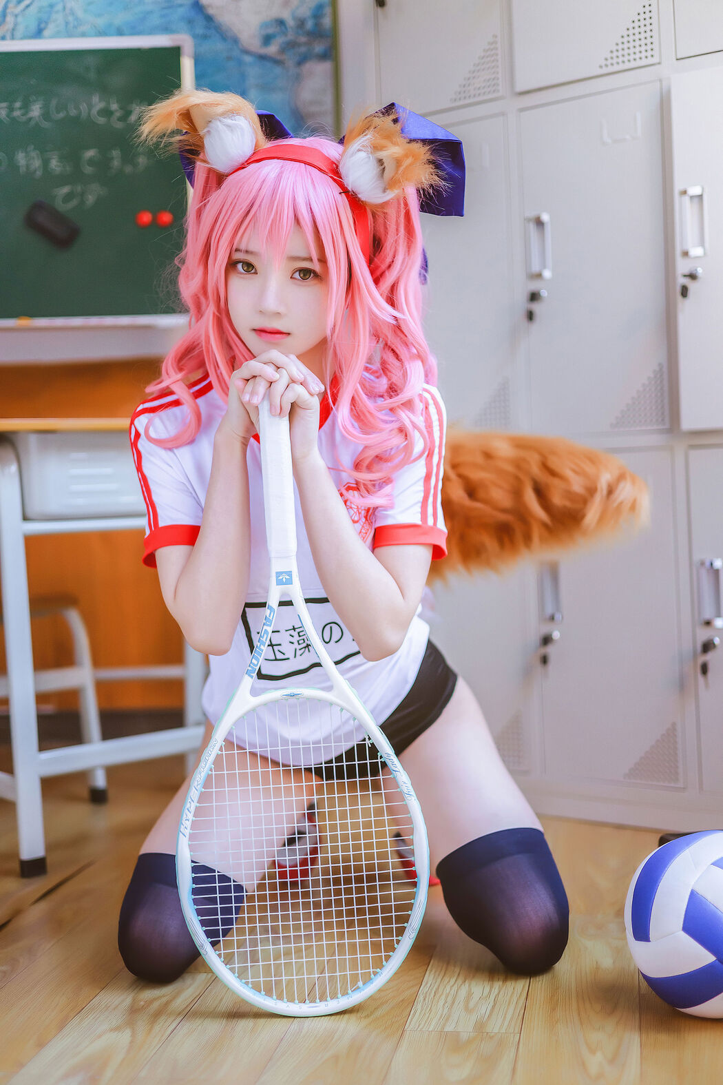 [Net Red COSER Photo] Cherry Peach Meow - Tamamo former gym suit