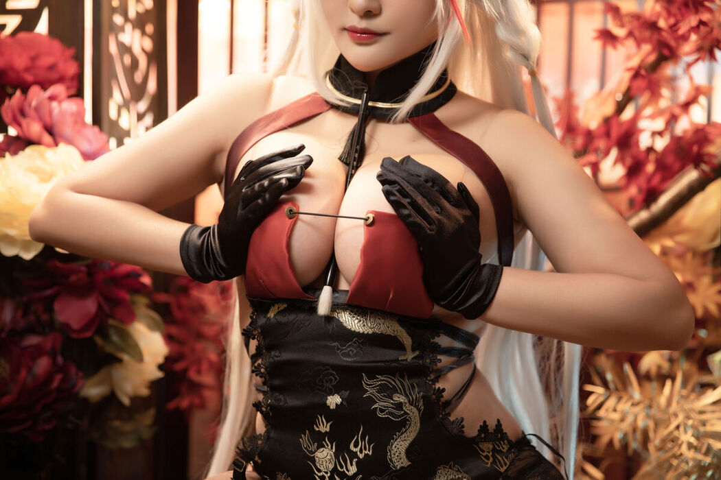 Coser@洛璃LoLiSAMA – 埃吉尔旗袍 金龙腾祥云