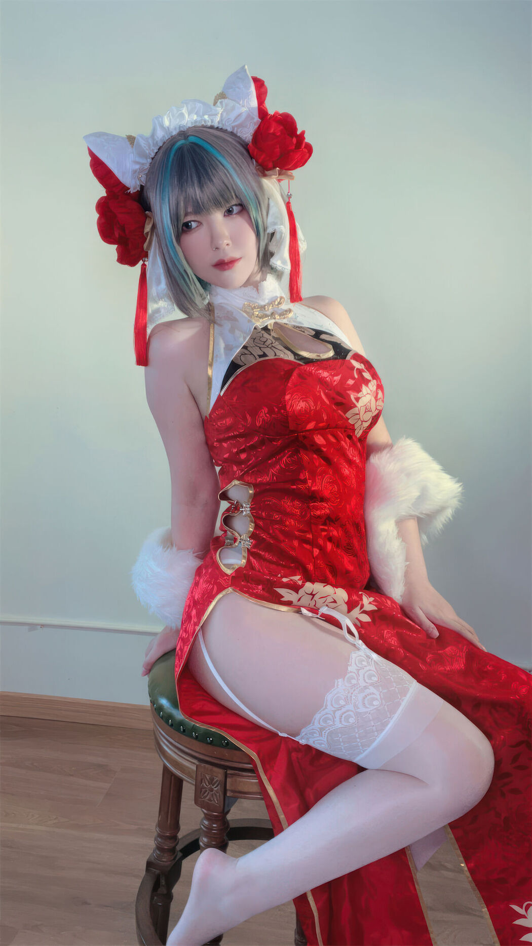 Coser@半半子 – 柴郡中华娘旗袍