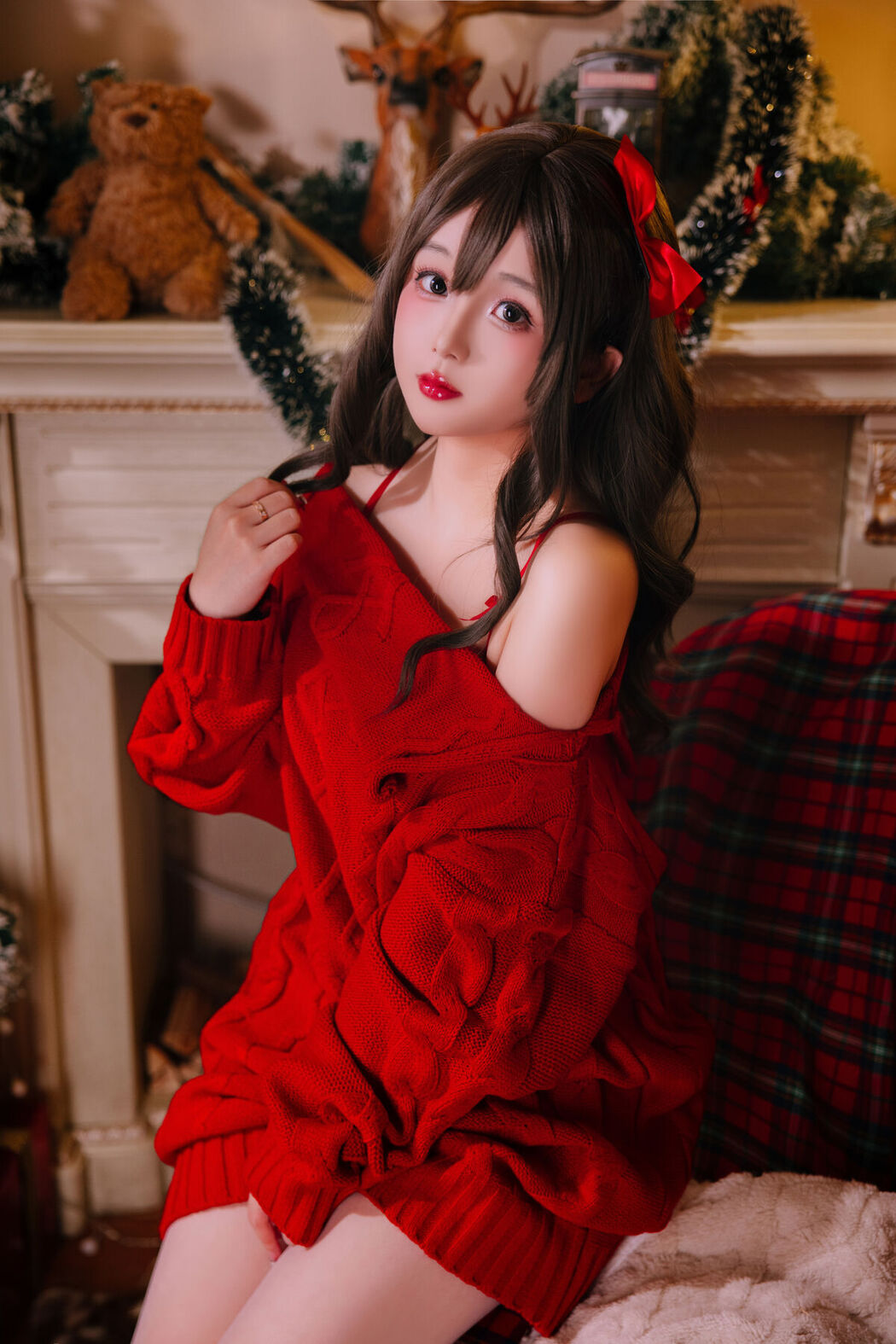 Coser@日奈娇 – 圣诞毛衣AB Part1