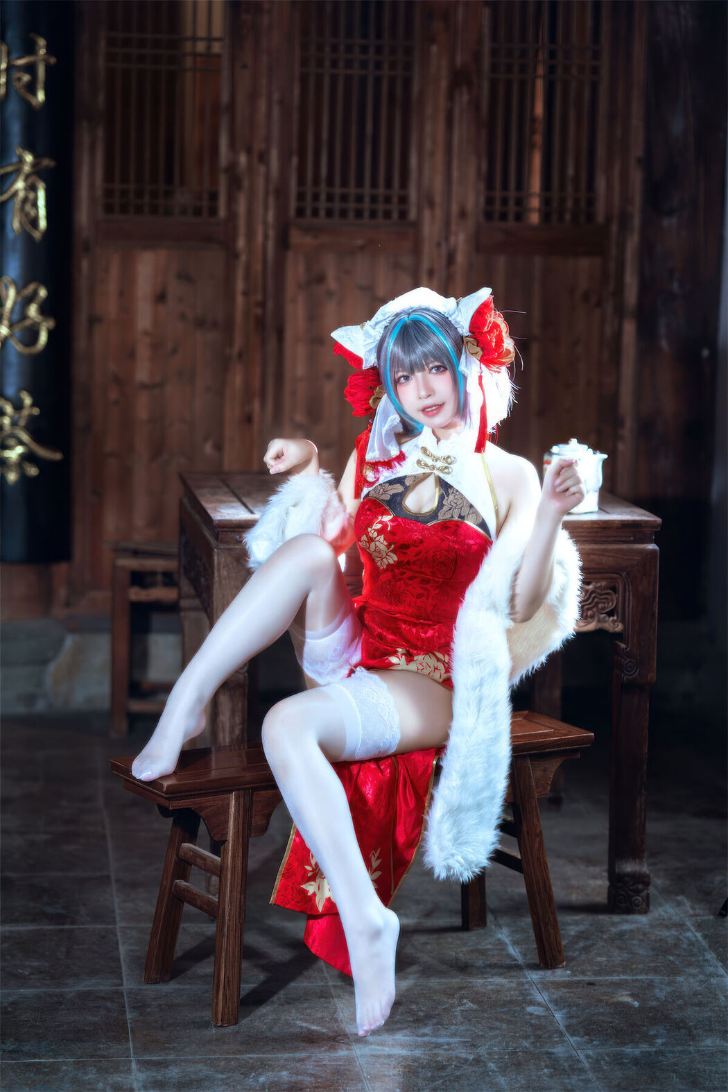 Coser@半半子 – 柴郡中华娘旗袍