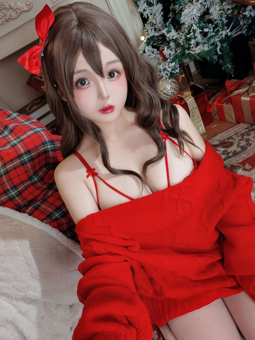 Coser@日奈娇 – 圣诞毛衣AB Part2