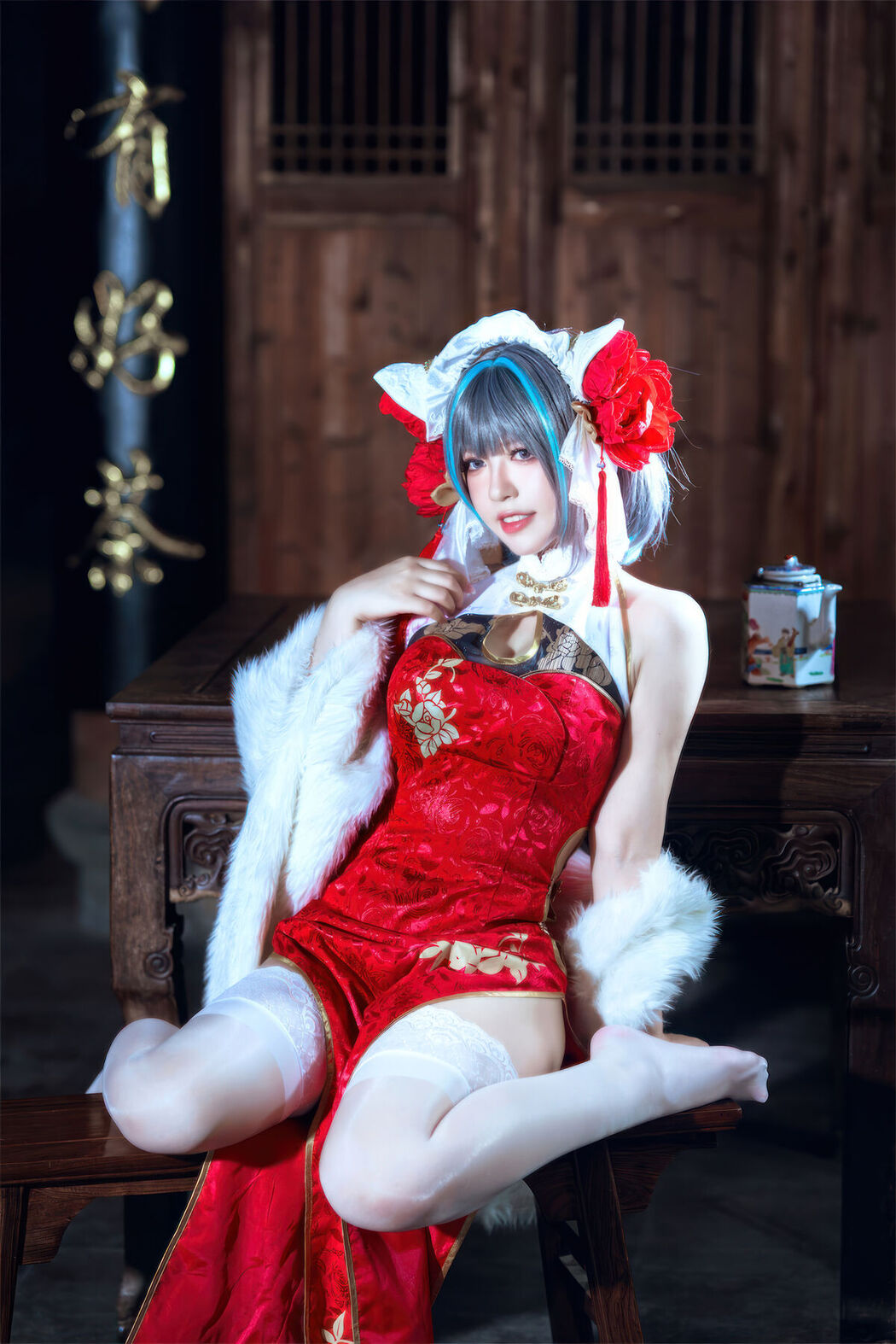 Coser@半半子 – 柴郡中华娘旗袍