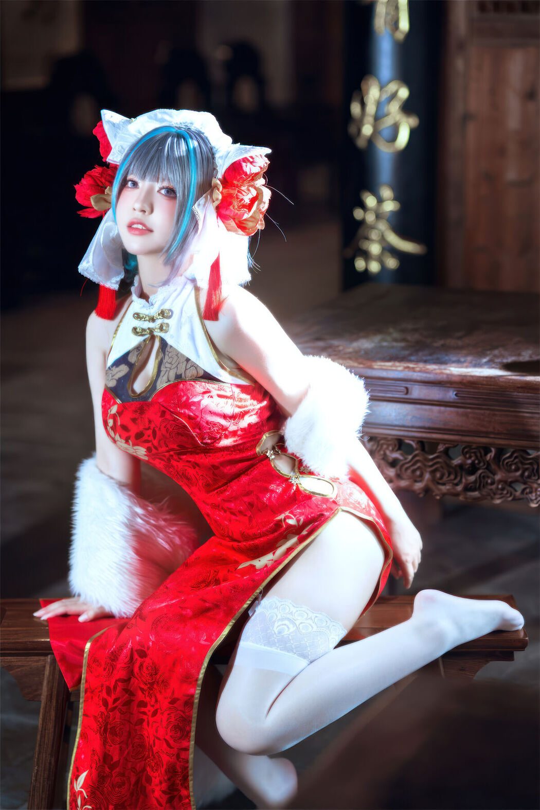 Coser@半半子 – 柴郡中华娘旗袍