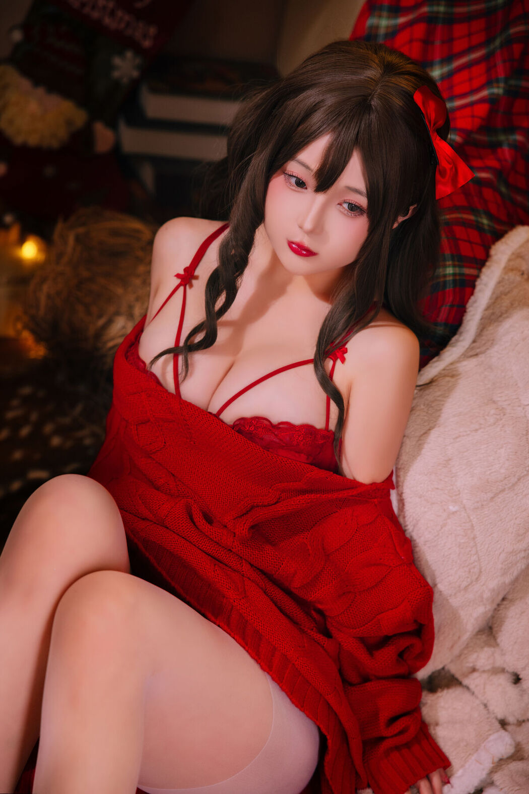 Coser@日奈娇 – 圣诞毛衣AB Part2