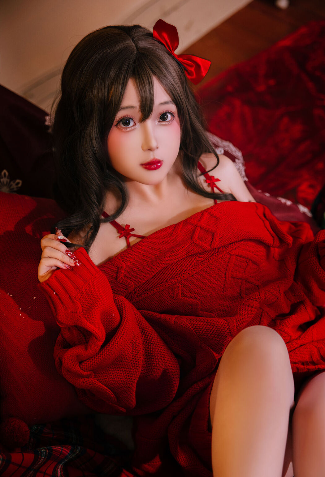 Coser@日奈娇 – 圣诞毛衣AB Part2