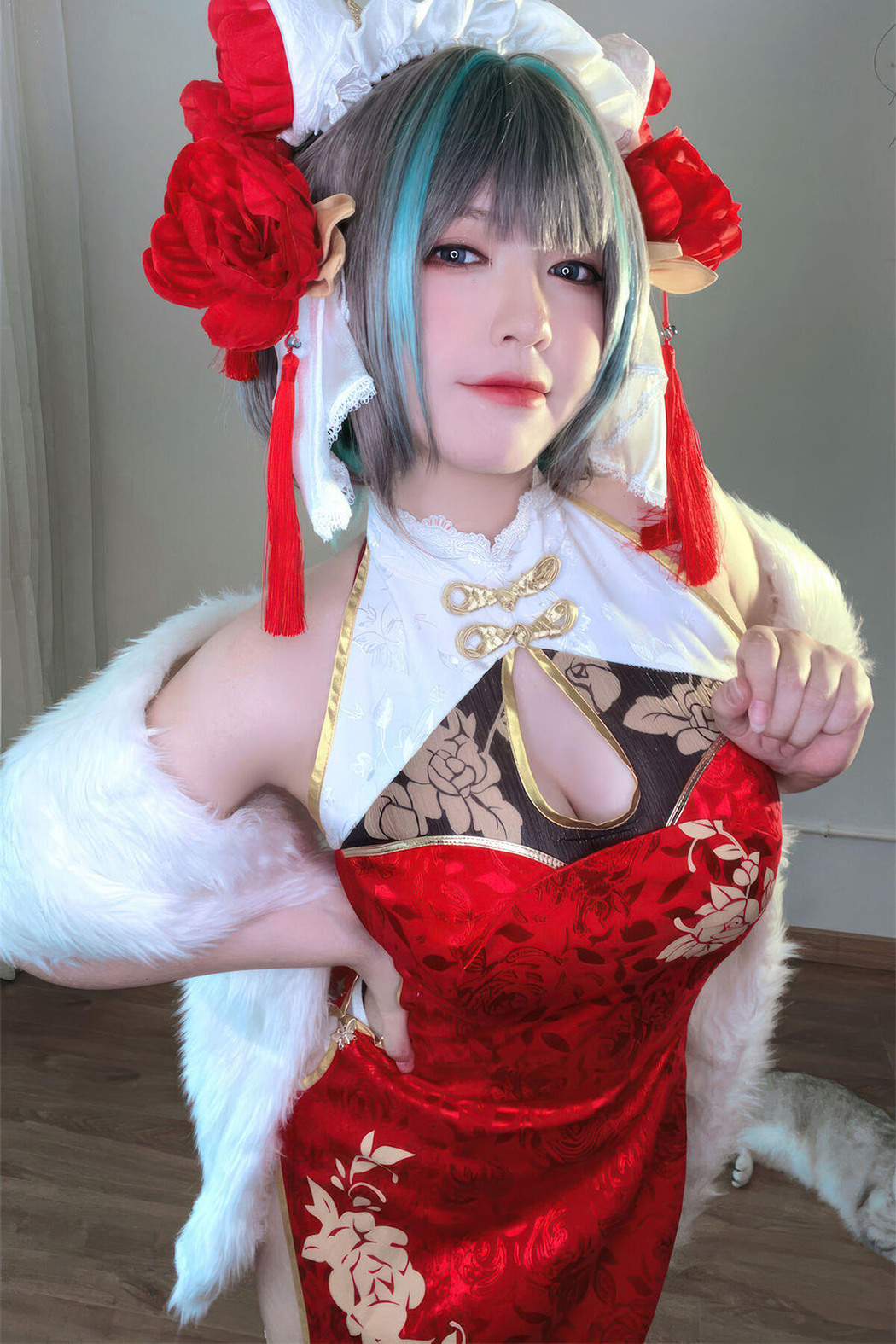 Coser@半半子 – 柴郡中华娘旗袍