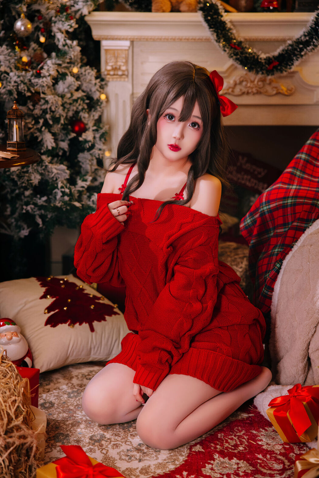 Coser@日奈娇 – 圣诞毛衣AB Part1