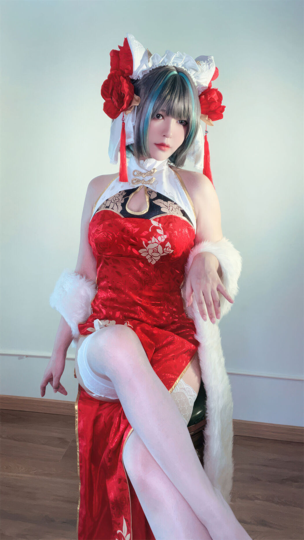 Coser@半半子 – 柴郡中华娘旗袍