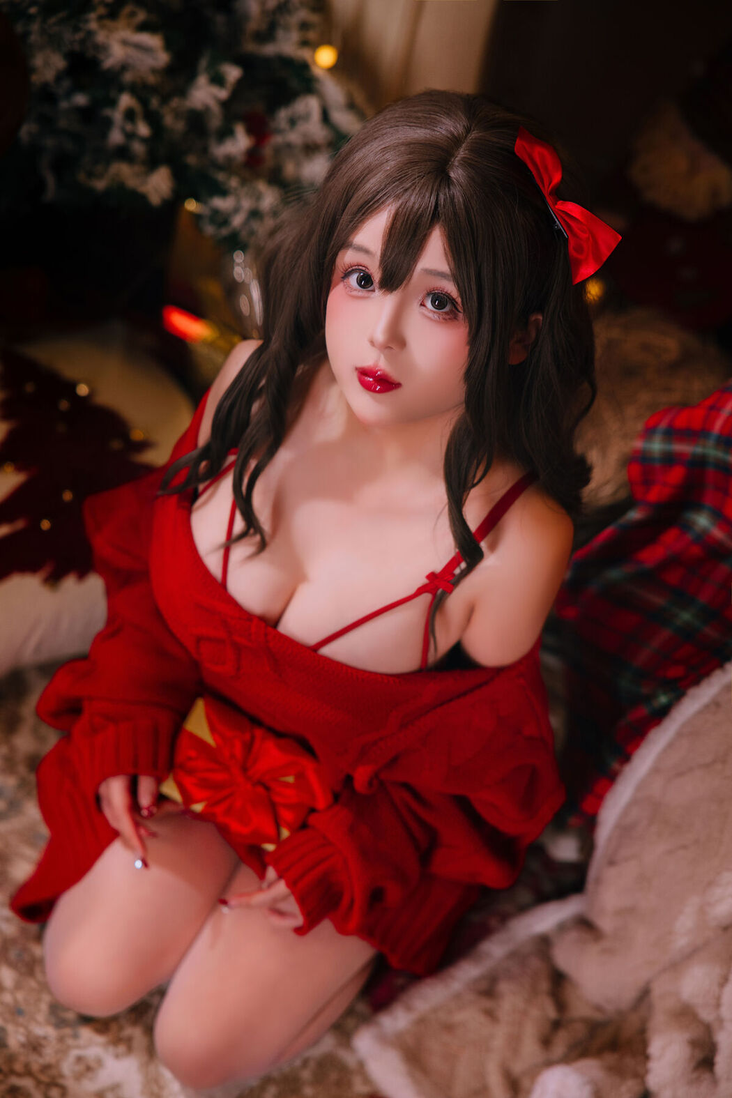 Coser@日奈娇 – 圣诞毛衣AB Part1