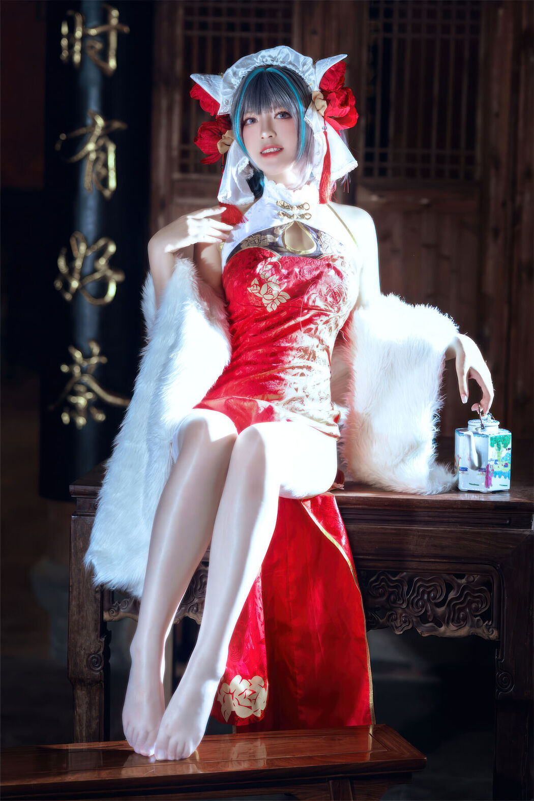 Coser@半半子 – 柴郡中华娘旗袍