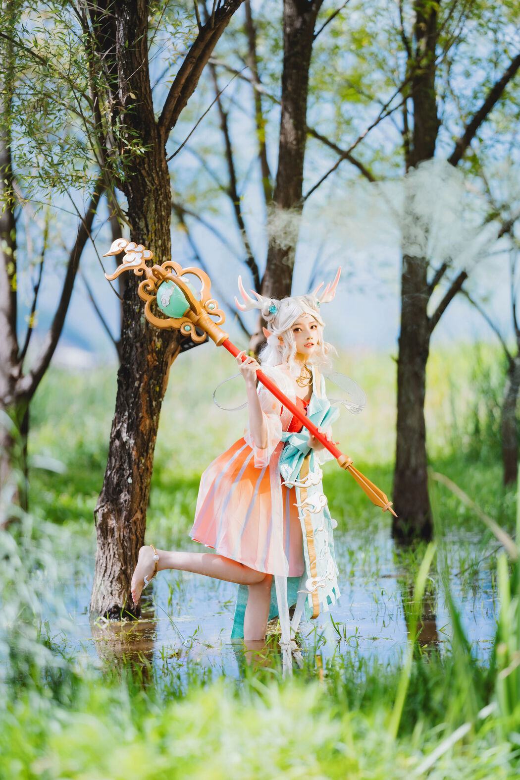 [Net Red COSER Photo] Cherry Peach Meow - Deer