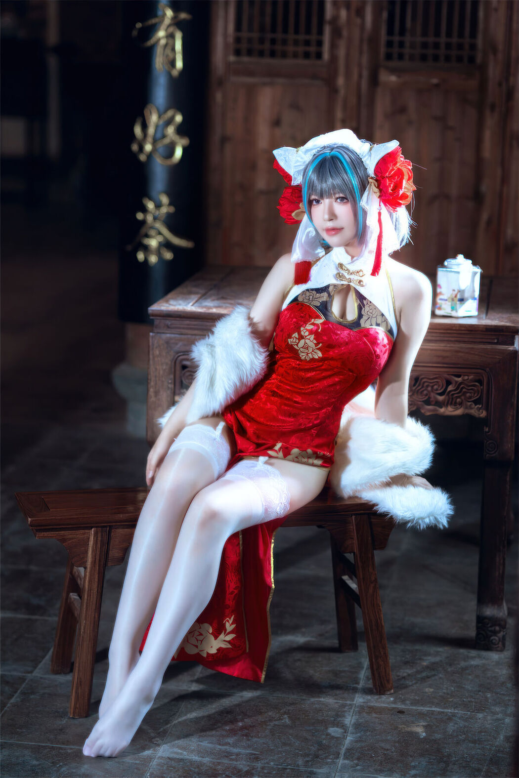 Coser@半半子 – 柴郡中华娘旗袍