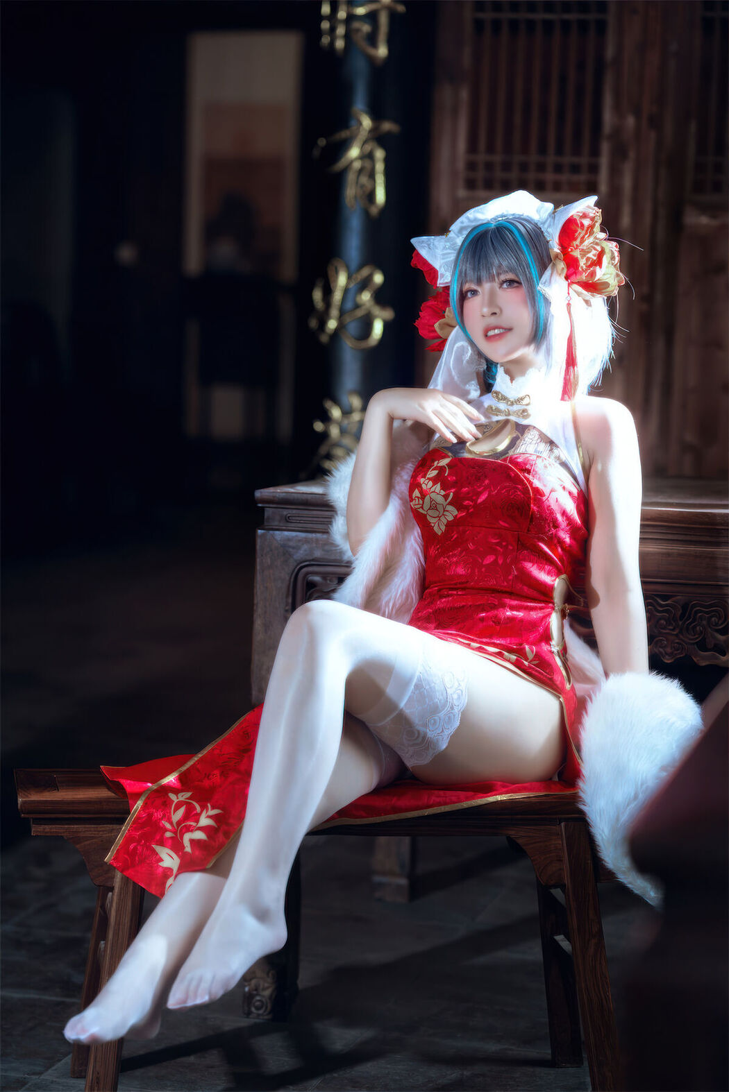 Coser@半半子 – 柴郡中华娘旗袍