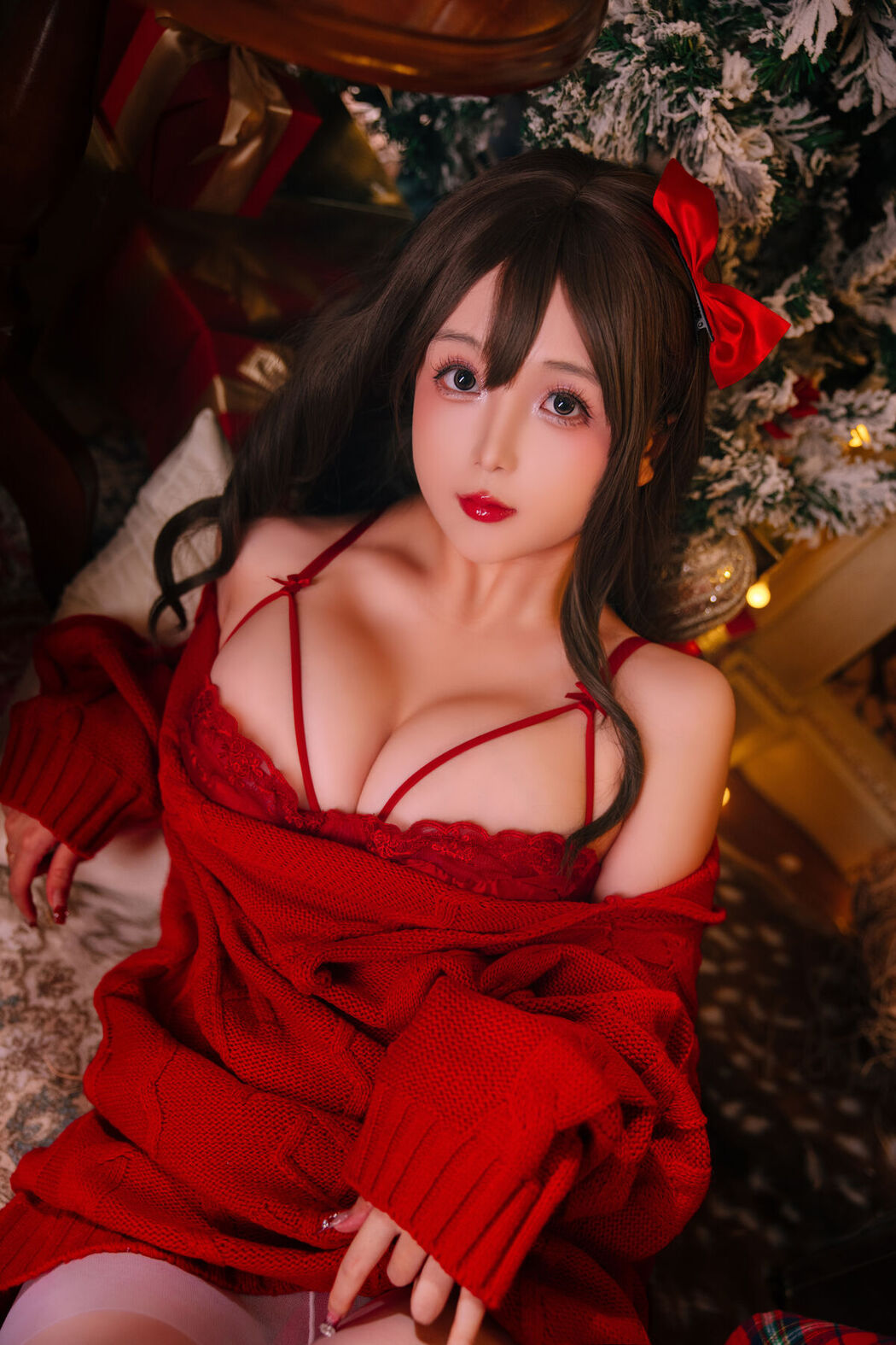 Coser@日奈娇 – 圣诞毛衣AB Part1