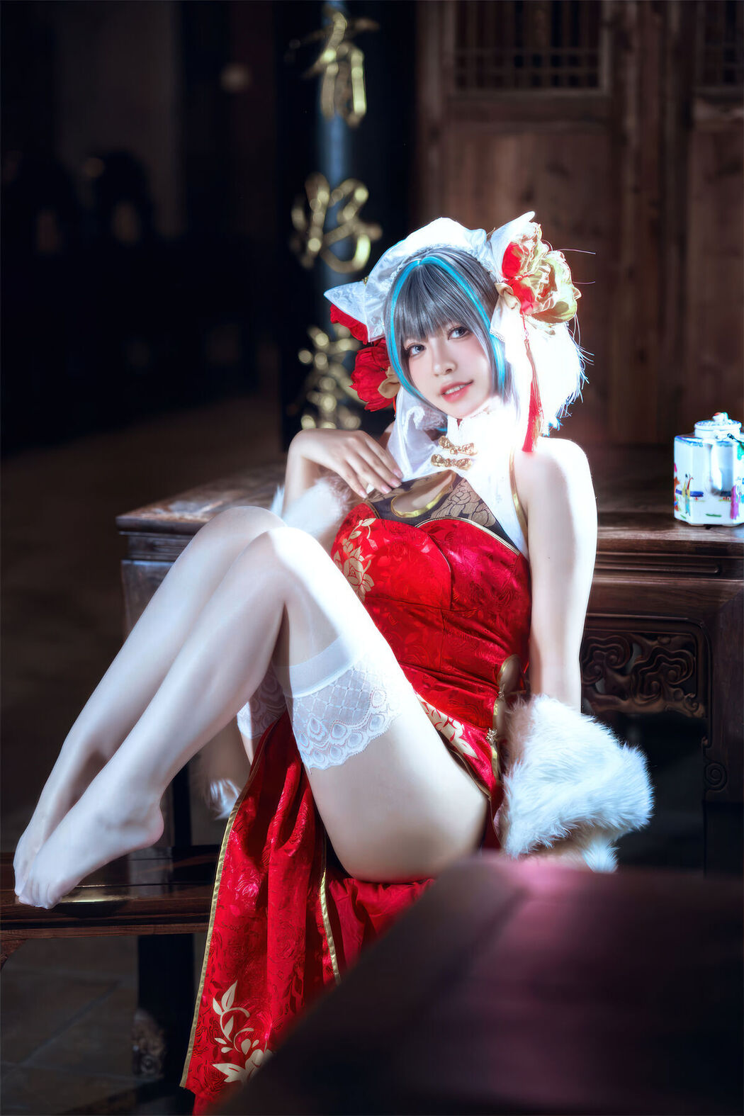 Coser@半半子 – 柴郡中华娘旗袍