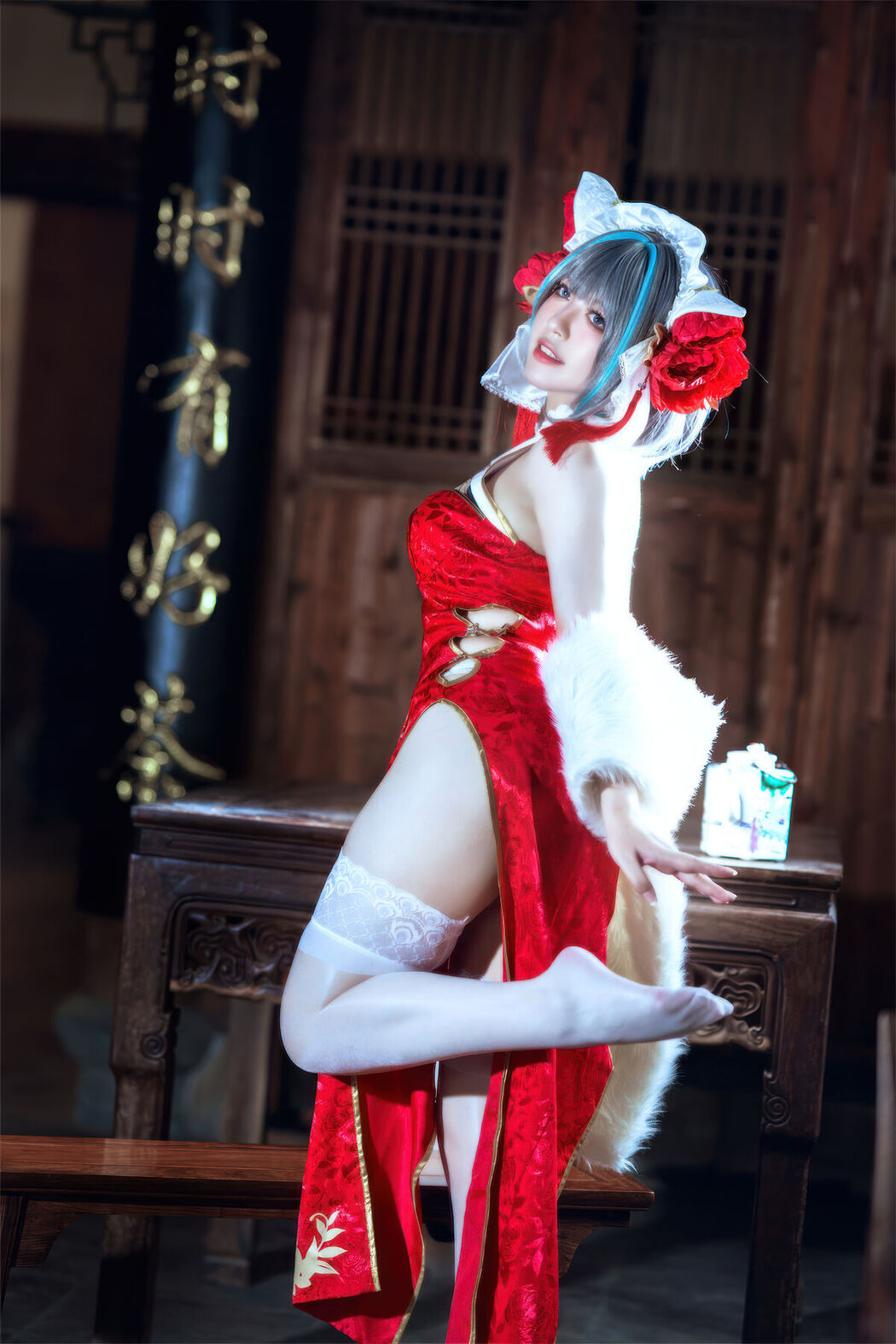 Coser@半半子 – 柴郡中华娘旗袍