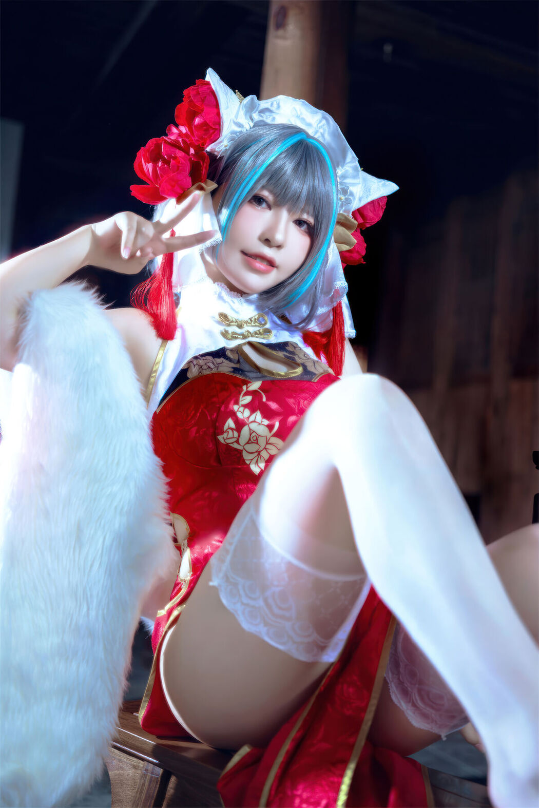 Coser@半半子 – 柴郡中华娘旗袍