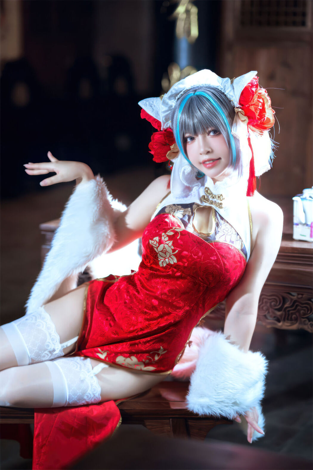 Coser@半半子 – 柴郡中华娘旗袍